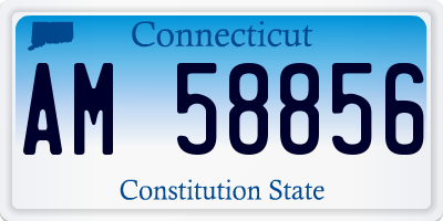 CT license plate AM58856