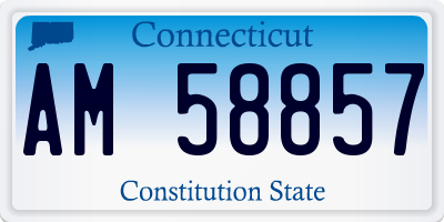 CT license plate AM58857