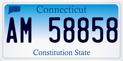 CT license plate AM58858