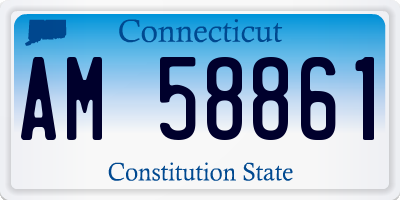 CT license plate AM58861