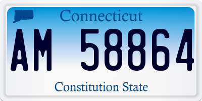 CT license plate AM58864