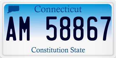 CT license plate AM58867