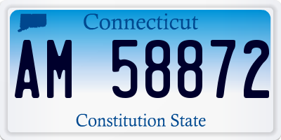 CT license plate AM58872