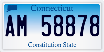 CT license plate AM58878