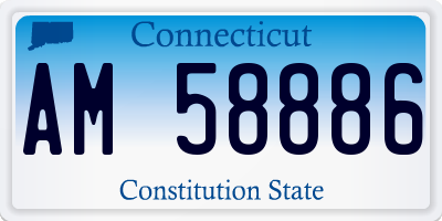 CT license plate AM58886
