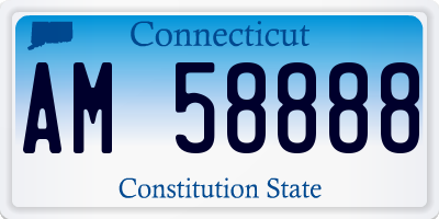 CT license plate AM58888