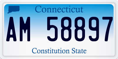 CT license plate AM58897