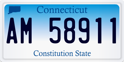 CT license plate AM58911