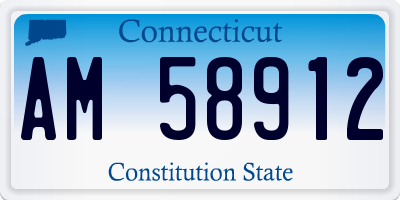 CT license plate AM58912