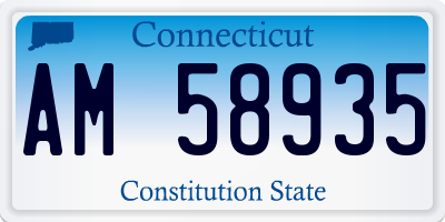 CT license plate AM58935