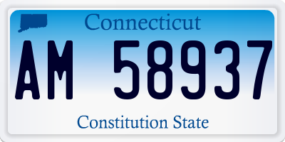 CT license plate AM58937