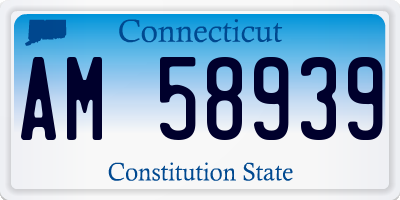 CT license plate AM58939