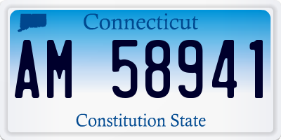 CT license plate AM58941