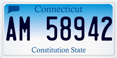 CT license plate AM58942