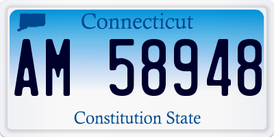 CT license plate AM58948