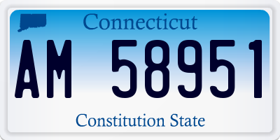 CT license plate AM58951