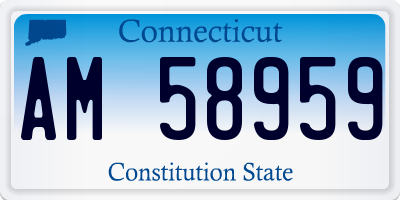 CT license plate AM58959
