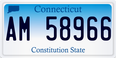 CT license plate AM58966