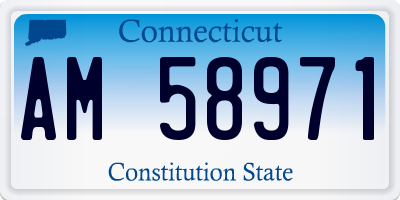 CT license plate AM58971