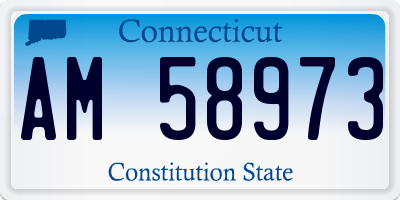 CT license plate AM58973