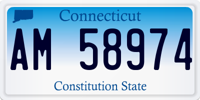 CT license plate AM58974