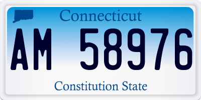 CT license plate AM58976