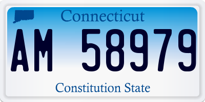CT license plate AM58979