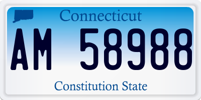 CT license plate AM58988