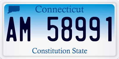 CT license plate AM58991