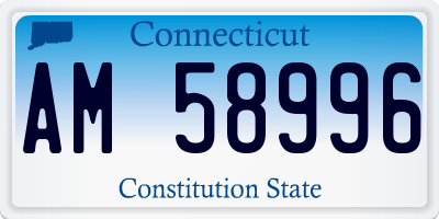 CT license plate AM58996