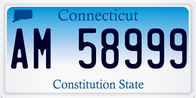 CT license plate AM58999