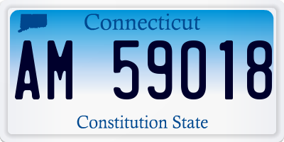 CT license plate AM59018