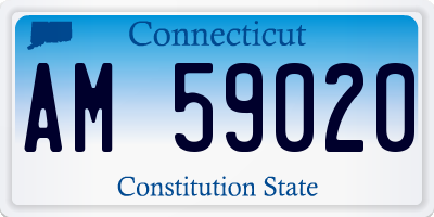 CT license plate AM59020