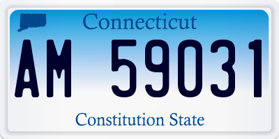 CT license plate AM59031