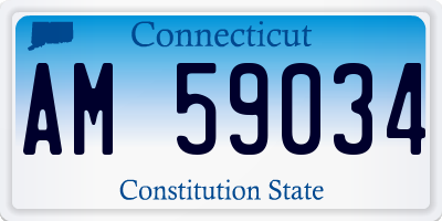 CT license plate AM59034