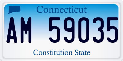 CT license plate AM59035