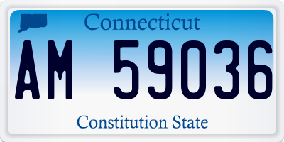CT license plate AM59036