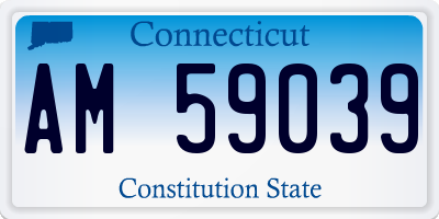 CT license plate AM59039