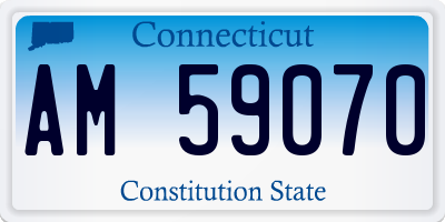 CT license plate AM59070