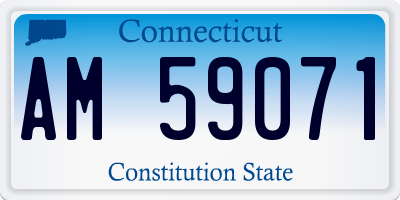 CT license plate AM59071