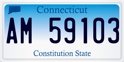 CT license plate AM59103