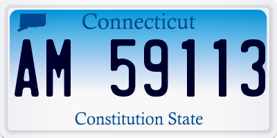 CT license plate AM59113