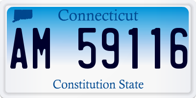CT license plate AM59116