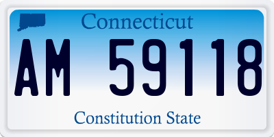 CT license plate AM59118