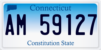 CT license plate AM59127