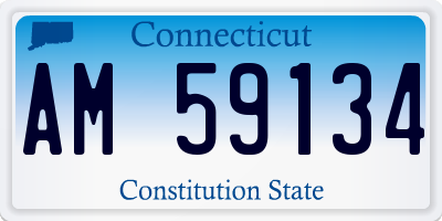 CT license plate AM59134