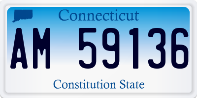 CT license plate AM59136