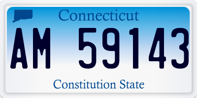 CT license plate AM59143