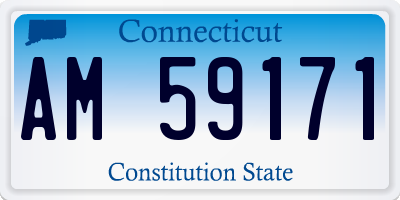 CT license plate AM59171