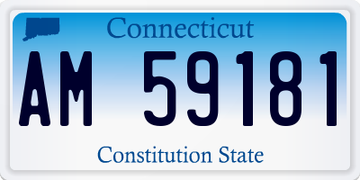 CT license plate AM59181